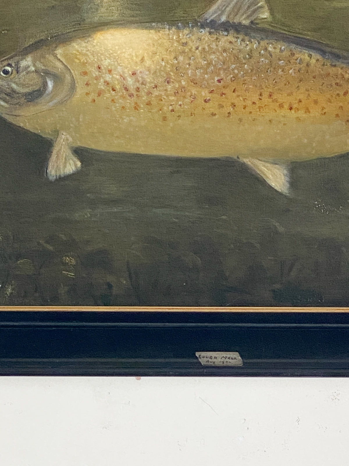 Oil on Canvas, 'Brown Trout, Laugh Mask 1932'