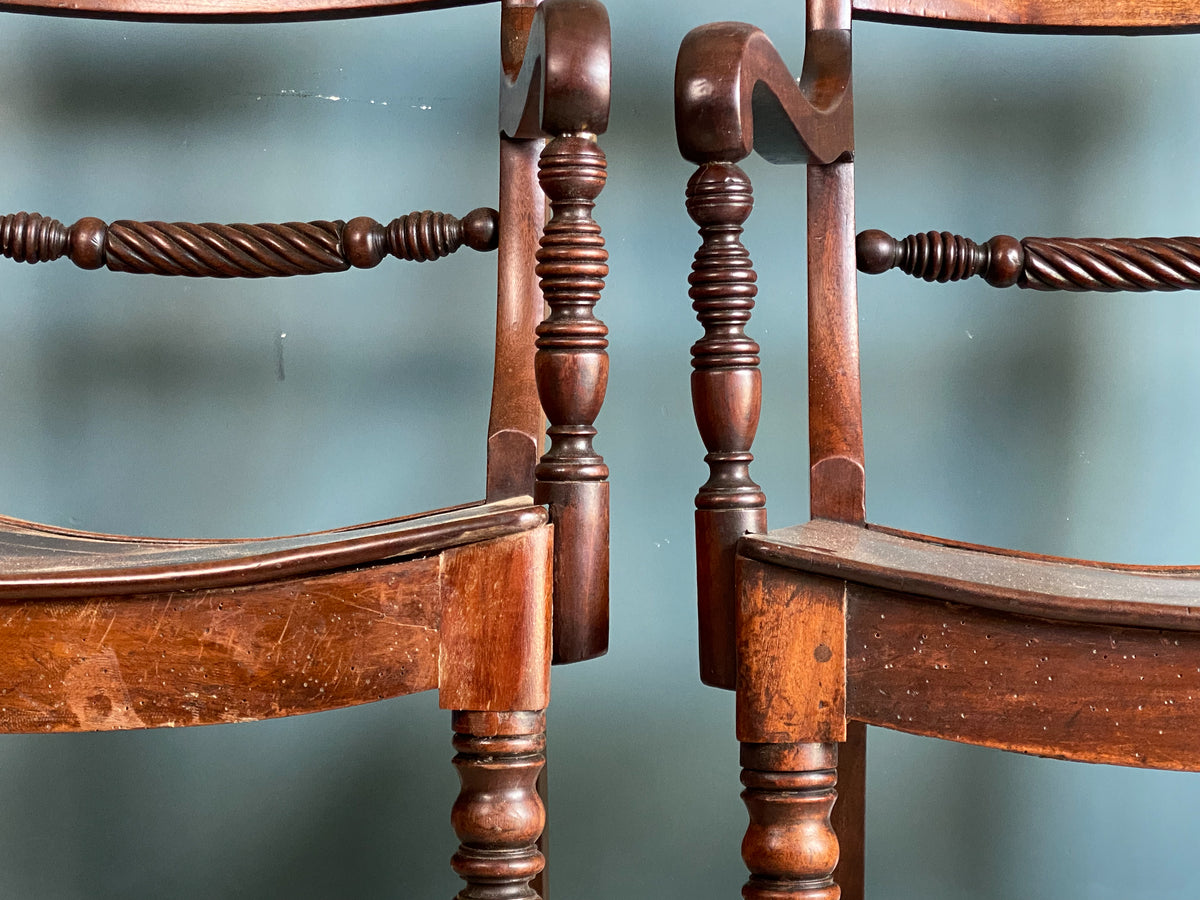 19th Century East Anglian Hollow Seat Chairs