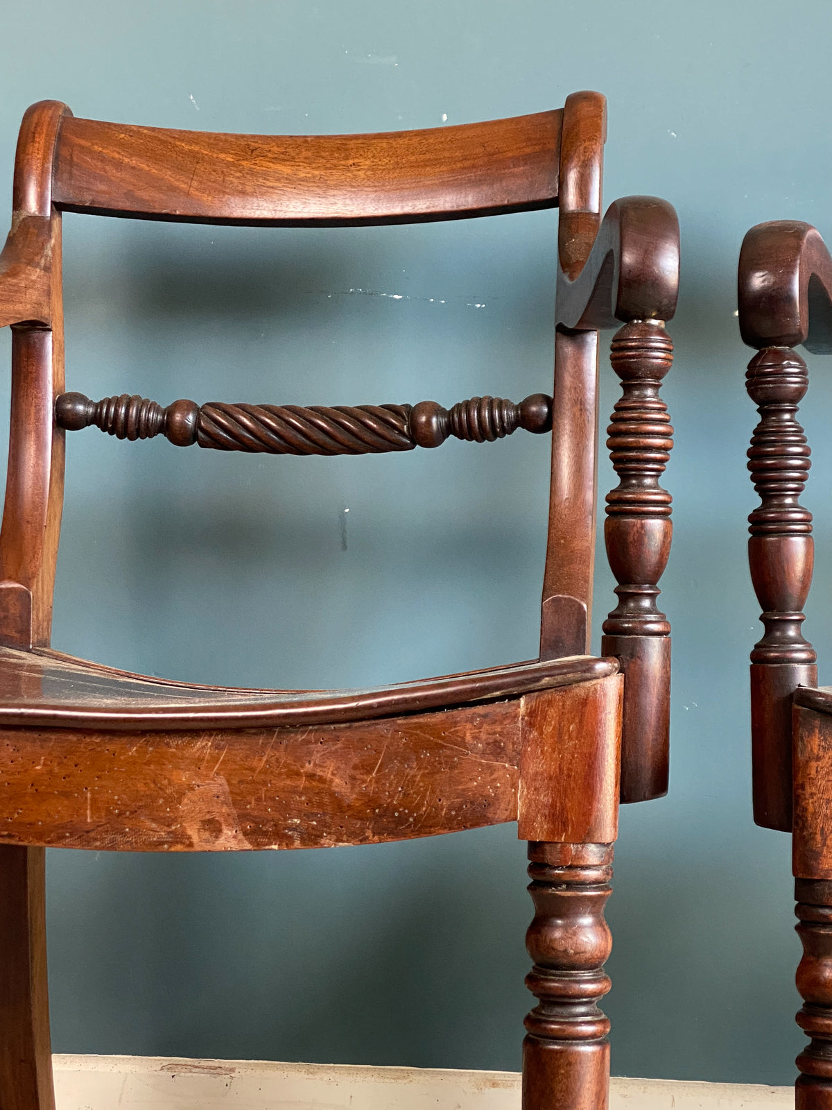 19th Century East Anglian Hollow Seat Chairs