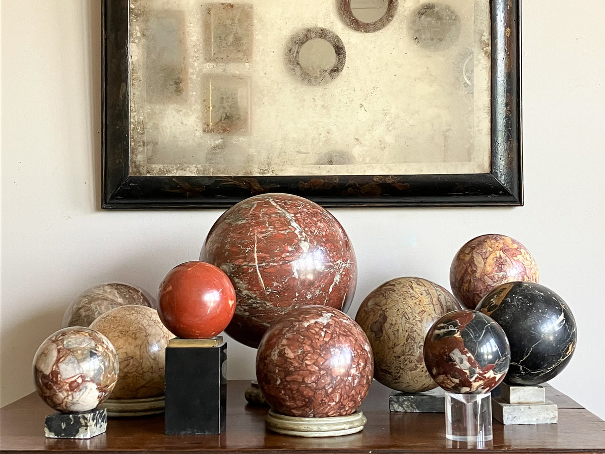 19th Century Grand Tour Marble Specimen Spheres