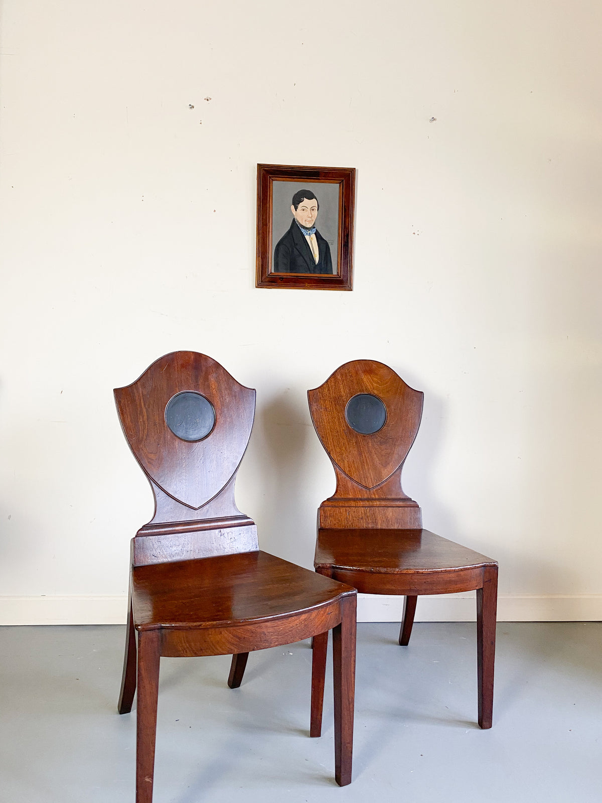 19th Century Mahogany Hall Chairs