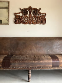 A Large Mid 19th Century Leather Seat