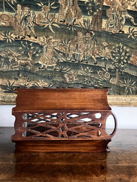 A 19th Century Mahogany Fretwork Bin