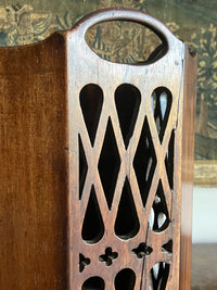 A 19th Century Mahogany Fretwork Bin