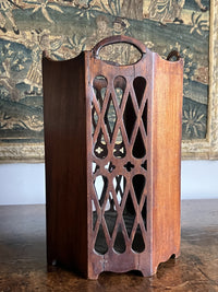 A 19th Century Mahogany Fretwork Bin