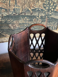 A 19th Century Mahogany Fretwork Bin