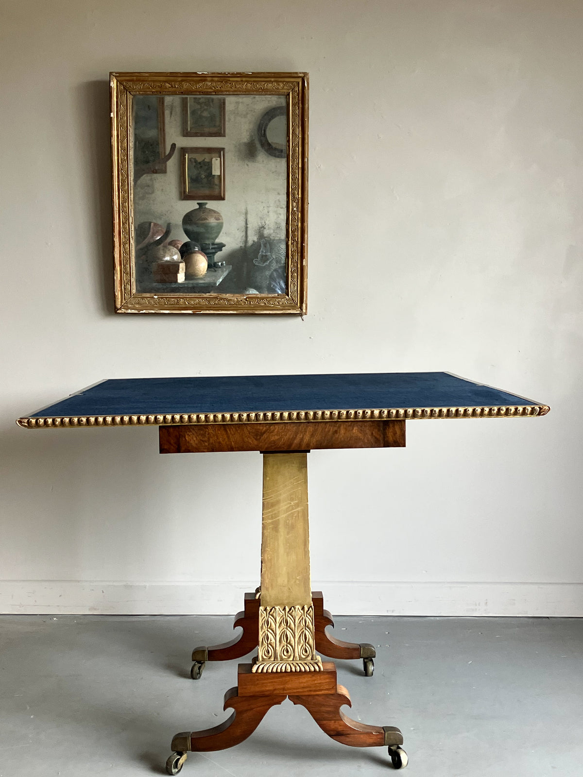 A Regency Rosewood and Gilded Card Table