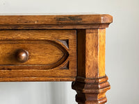 A Regency Gothic Oak Library Table