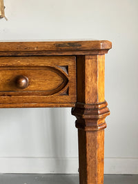 A Regency Gothic Oak Library Table