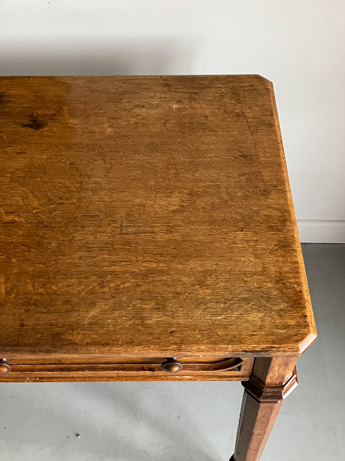 A Regency Gothic Oak Library Table