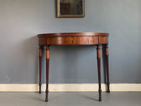 A George III Demi Lune Card Table