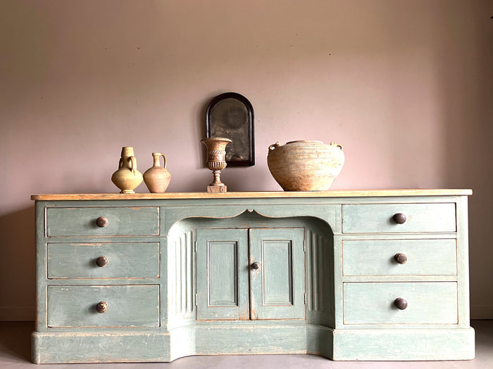 An Early 19th Century Painted Pine Dresser Base