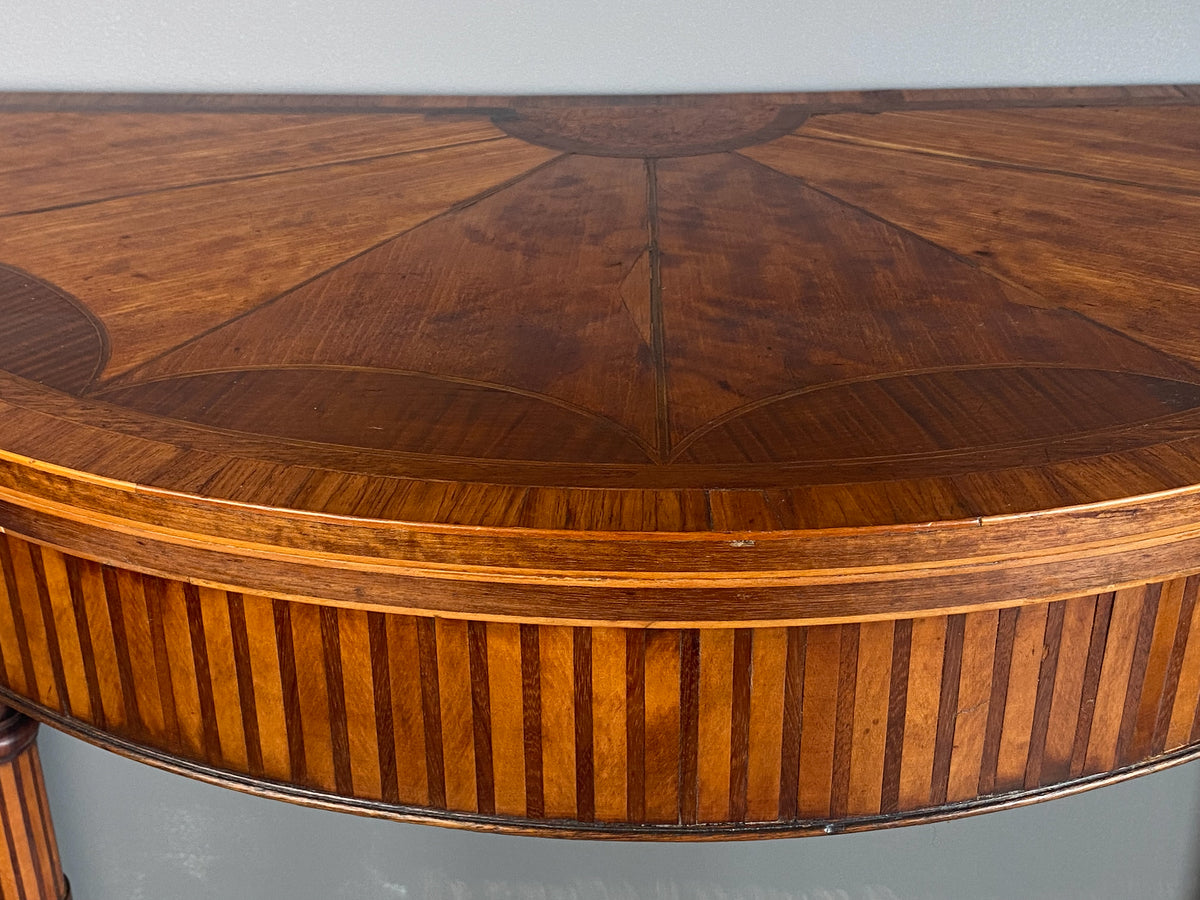 A George III Demi Lune Card Table