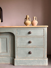 An Early 19th Century Painted Pine Dresser Base