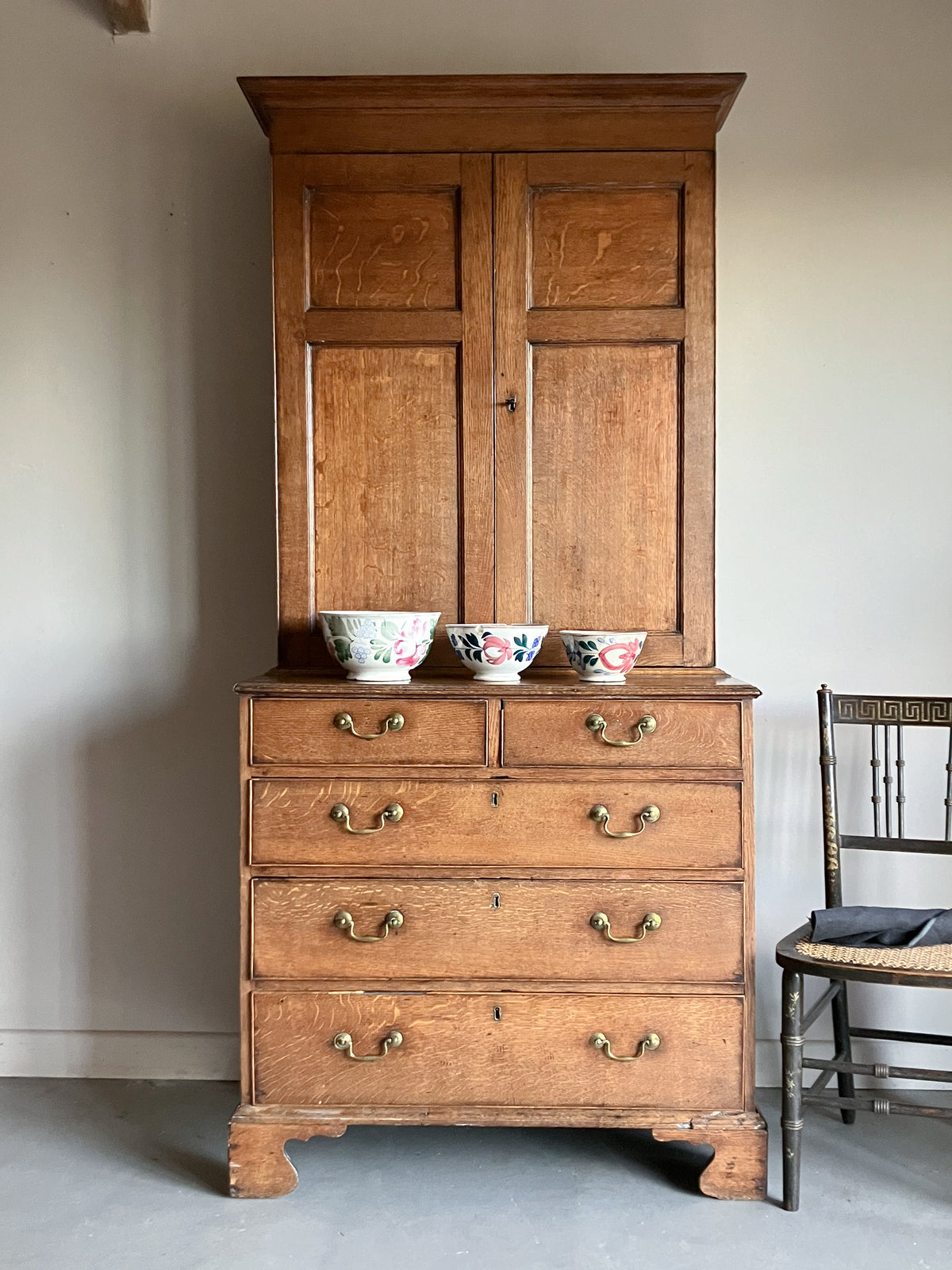 A George III Oak Cupboard