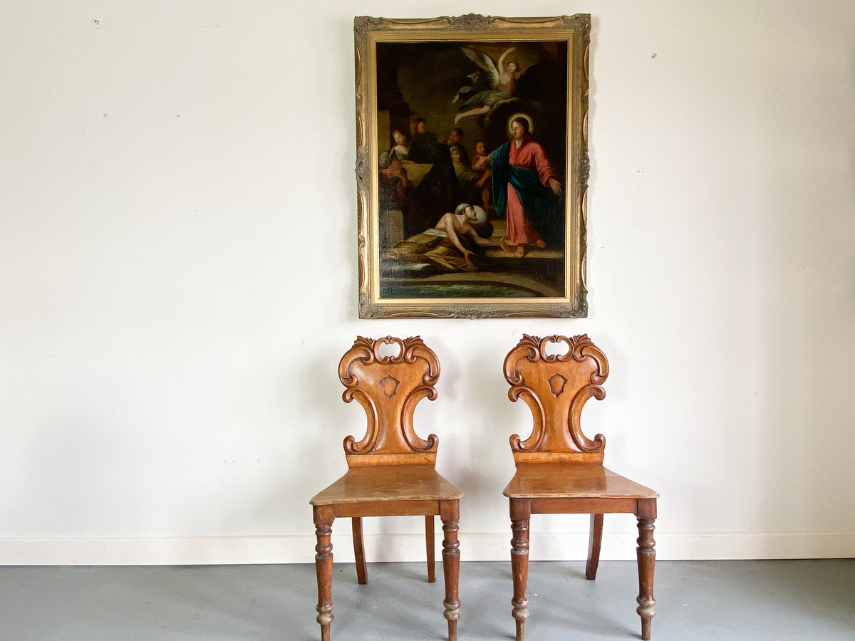 19th Century Oak Hall Chairs