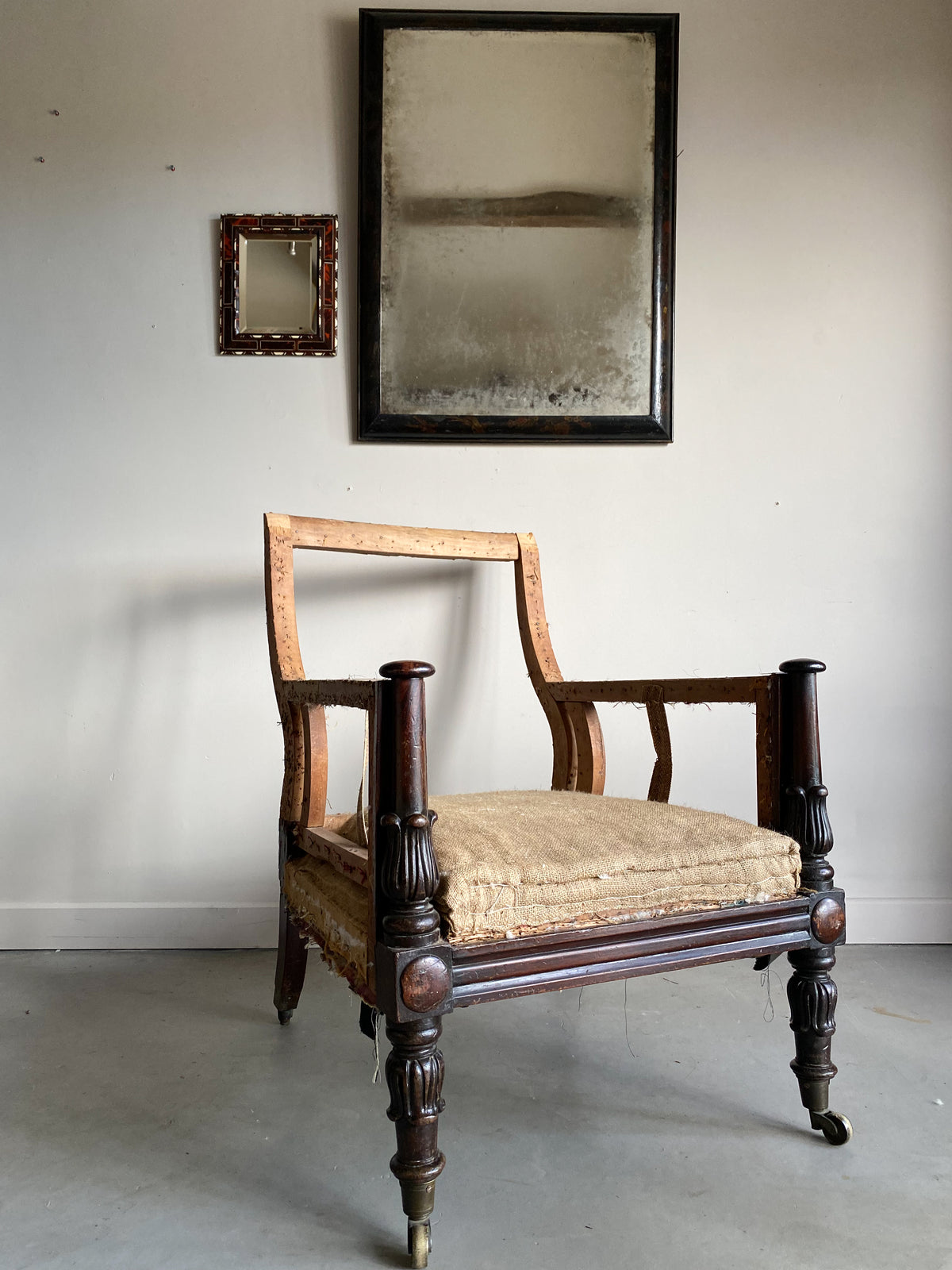 A George IV Rosewood Library Chair