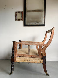 A George IV Rosewood Library Chair