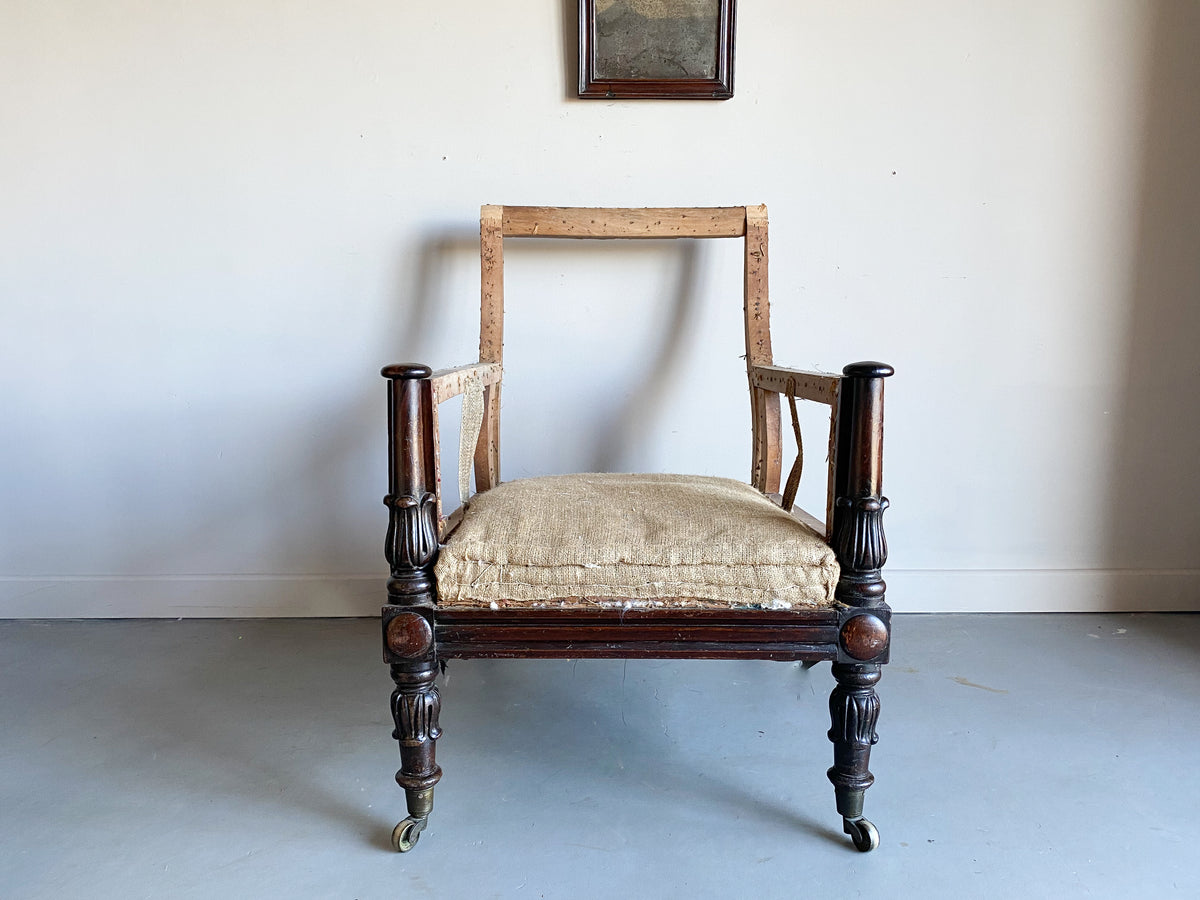 A George IV Rosewood Library Chair