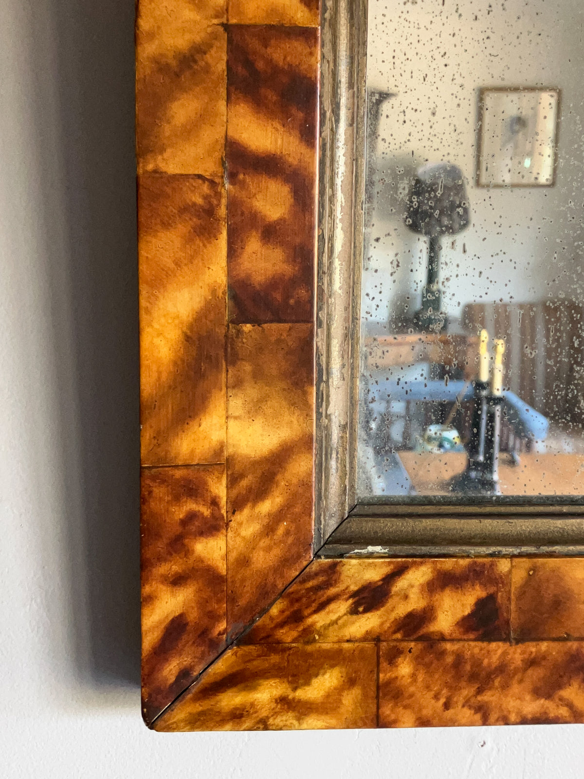 A Pair of 19th Century Faux Tortoiseshell Mirrors