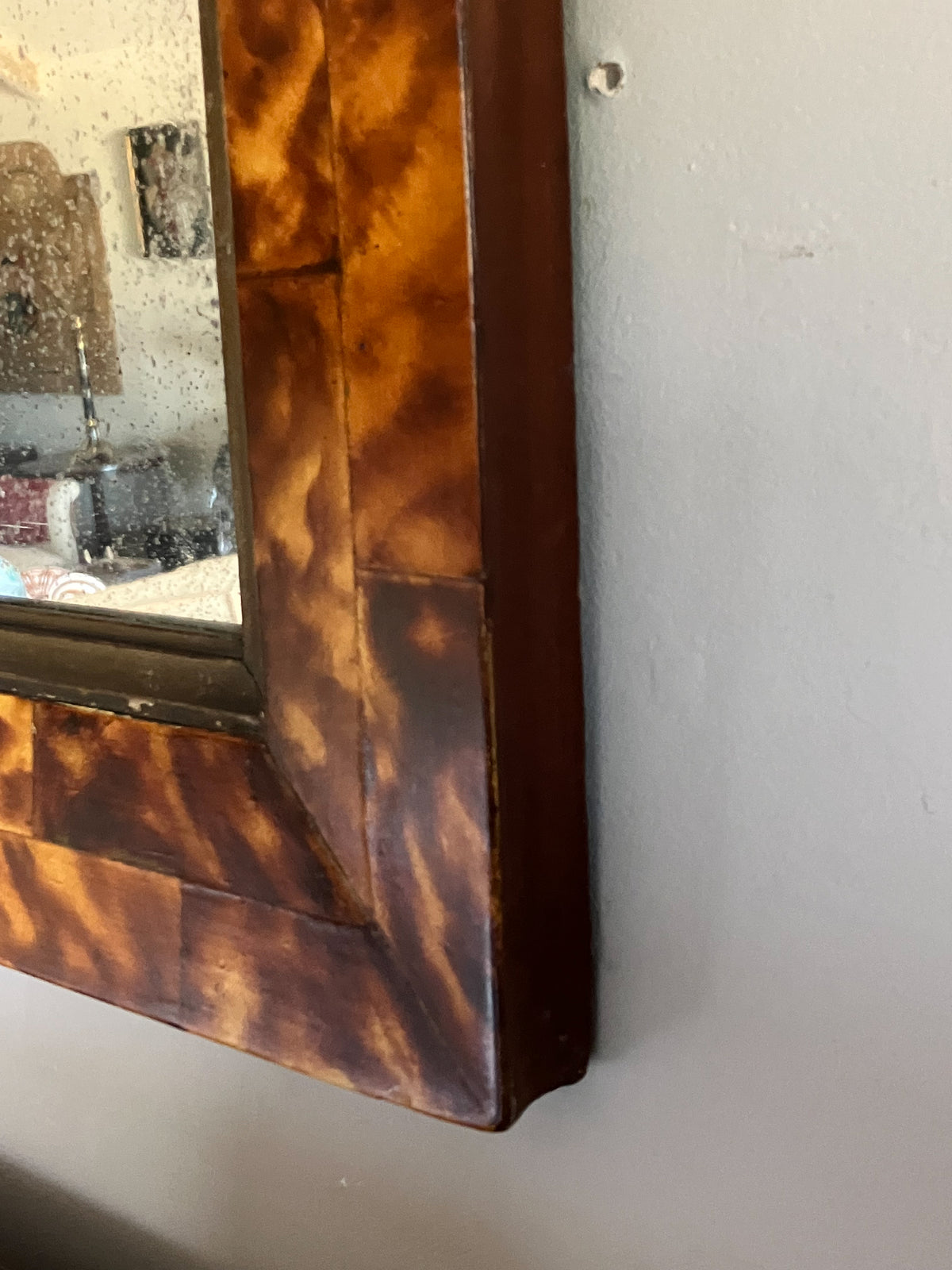 A Pair of 19th Century Faux Tortoiseshell Mirrors