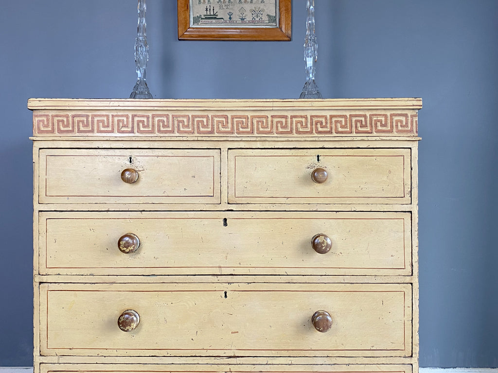 19th Century Painted Pine Chest of Drawers