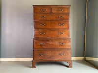 George III Oak Chest on Chest