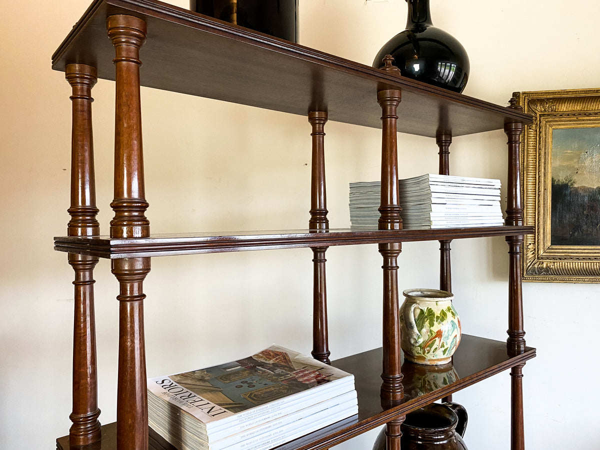 Mid Century Mahogany Etagere