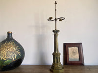 A William IV Brass Cluster Column Lamp