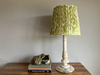 Lampshade in Green Silk Ikat