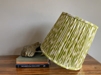 Lampshade in Green Silk Ikat