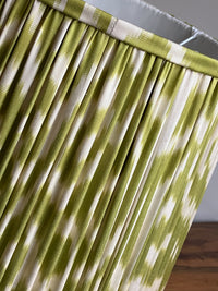 Lampshade in Green Silk Ikat