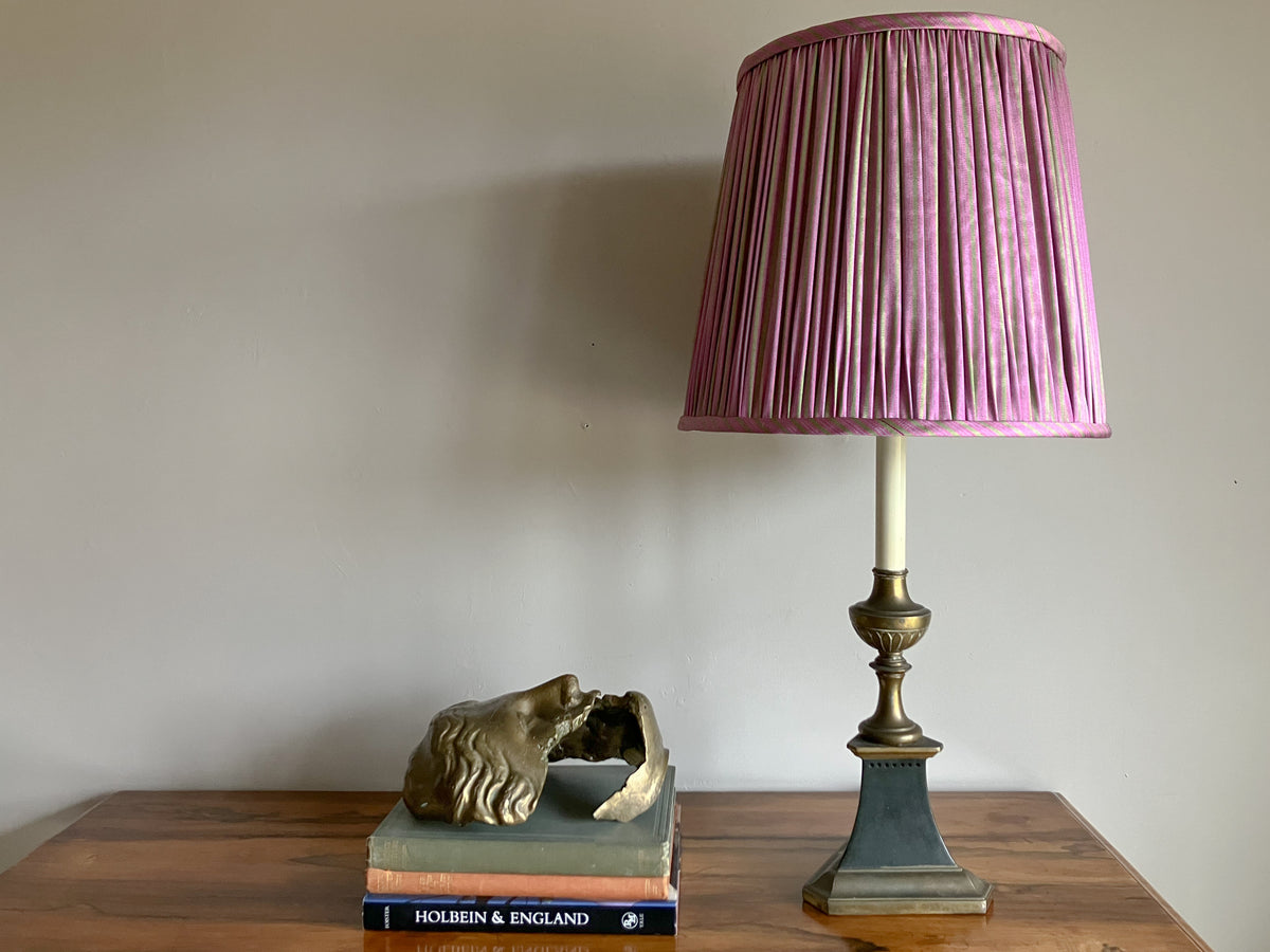 Lampshade in Pink Silk Gaziantep Stripe