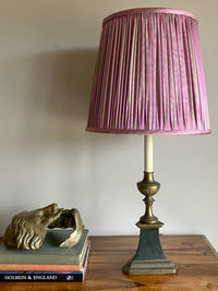 Lampshade in Pink Silk Gaziantep Stripe