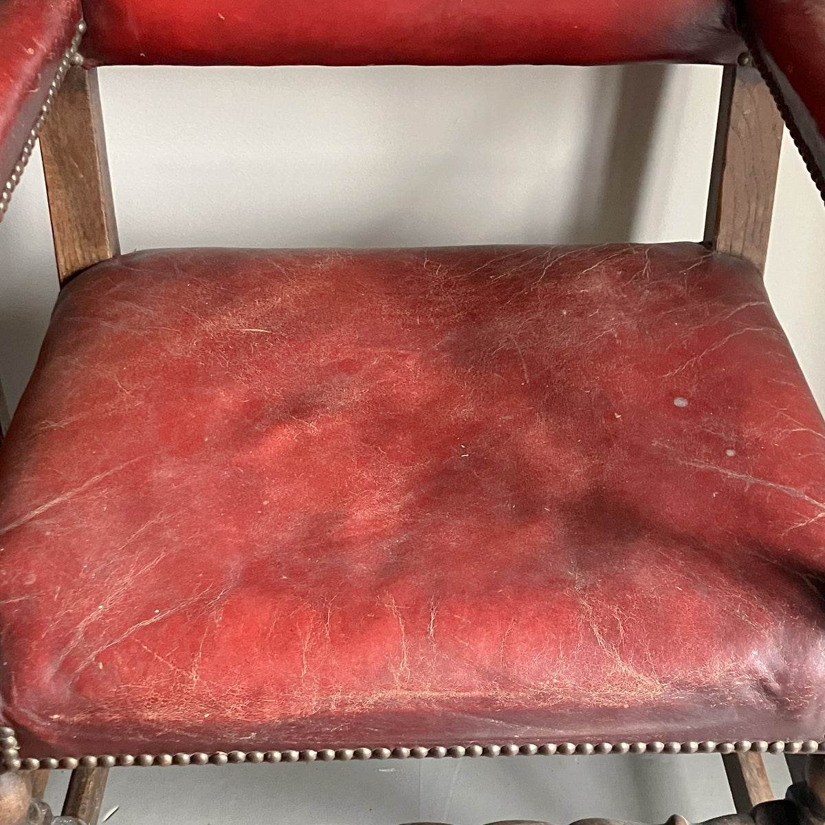 A Set of Early 20th Century Leather Upholstered Dining Chairs