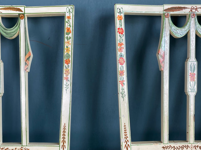 A Pair of Charles Hindley & Sons Painted Chairs