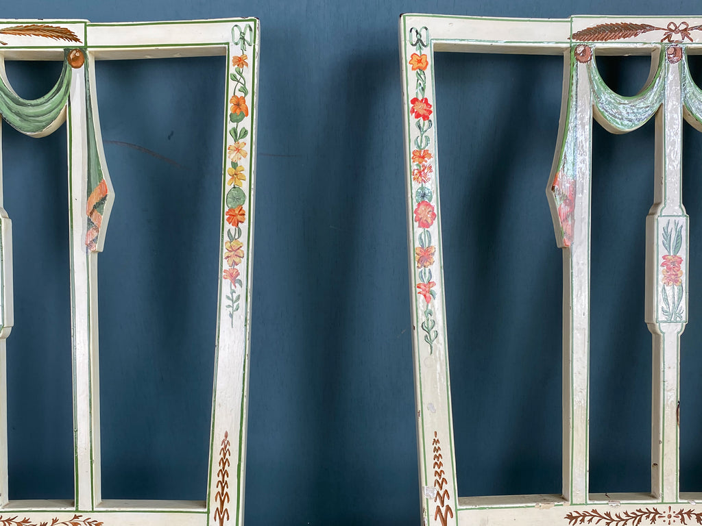 A Pair of Charles Hindley & Sons Painted Chairs