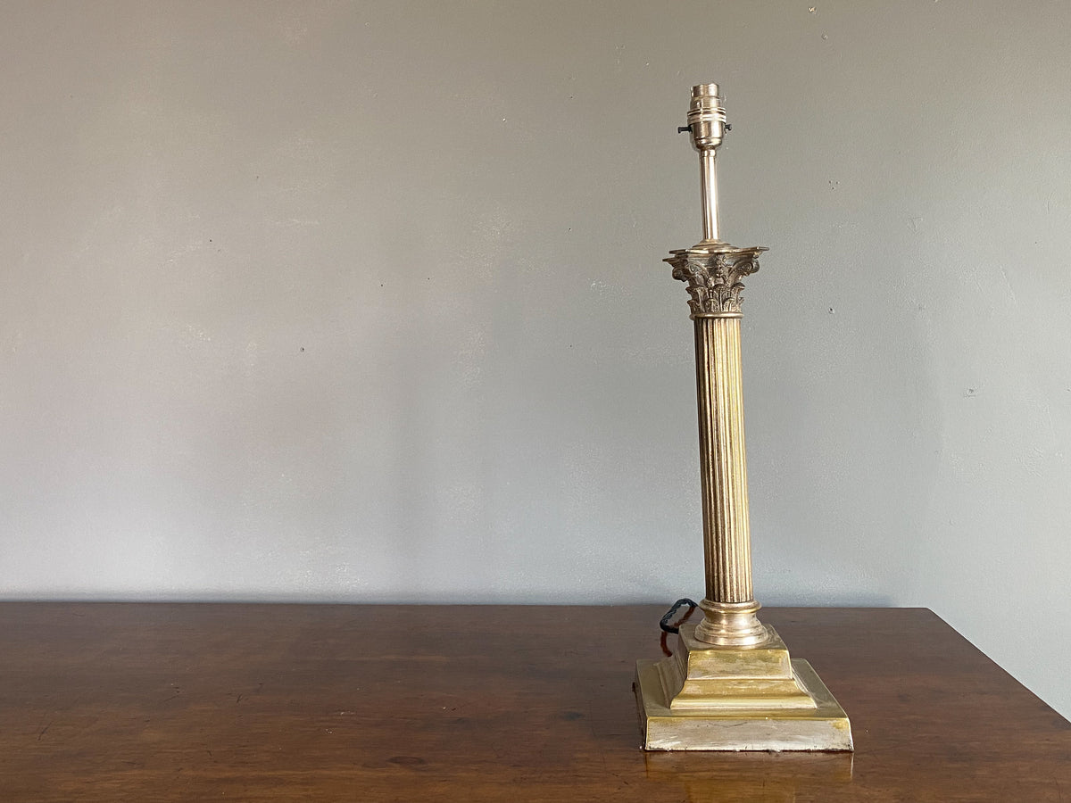 Mid Century Corinthian Column Lamp