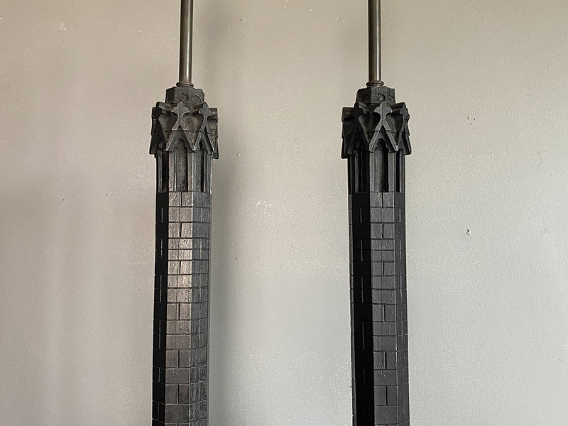 A Pair of Architectural Form Lamps