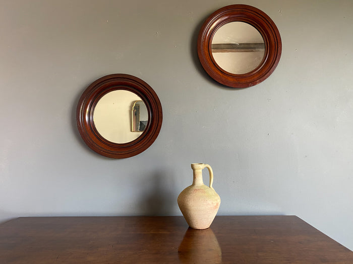 A Pair of Mid 19th Century Mahogany Mirrors