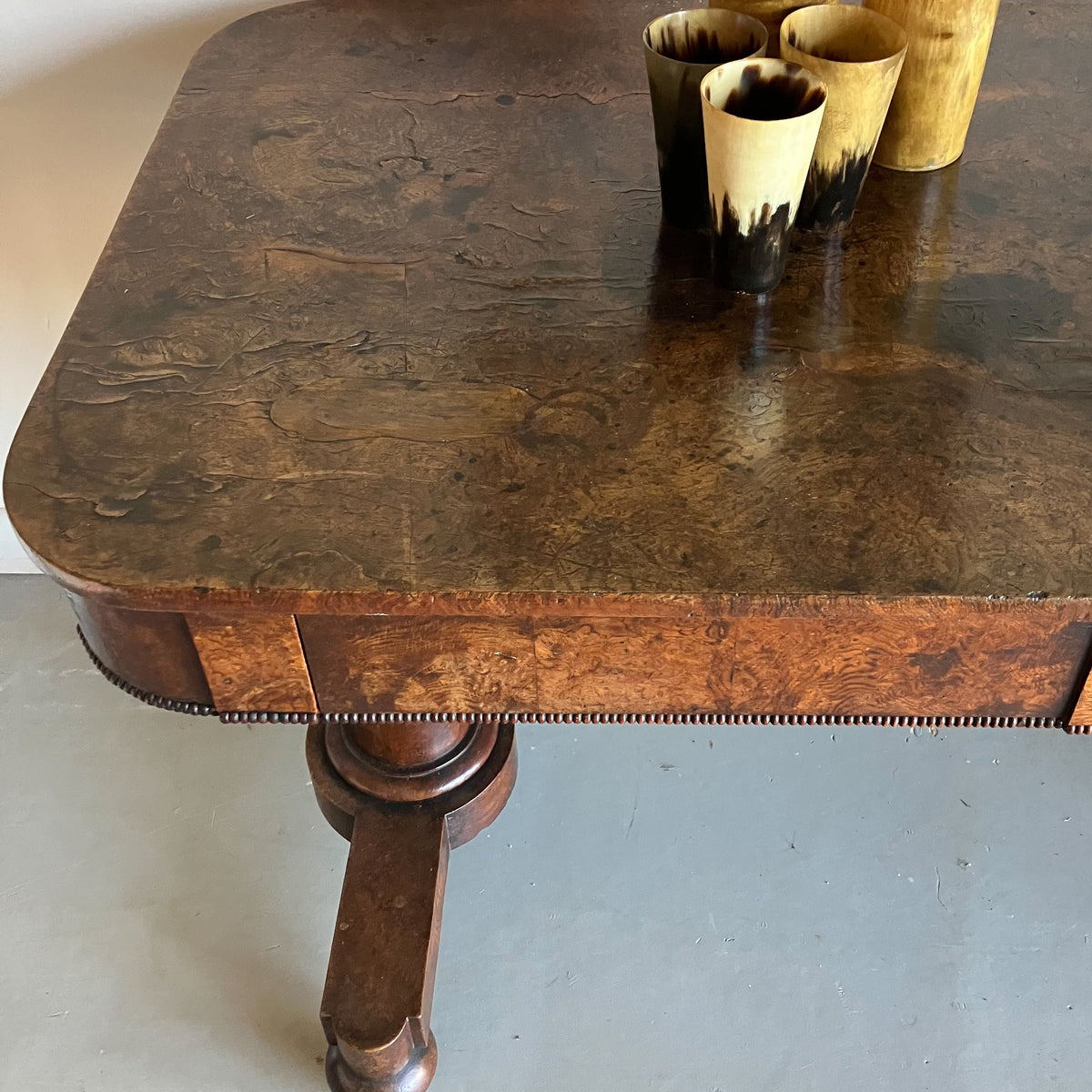 An Early 19th Century Pollard Oak Library Table