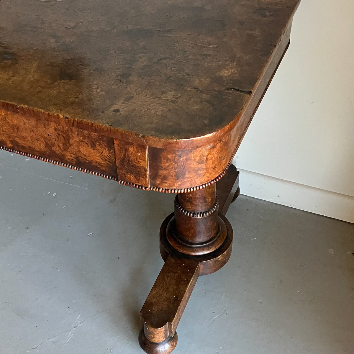 An Early 19th Century Pollard Oak Library Table