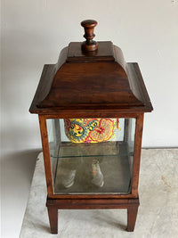 A George III Yew Wood Display Cabinet