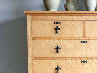 A Late 19th Century Birds Eye Maple Chest of Drawers