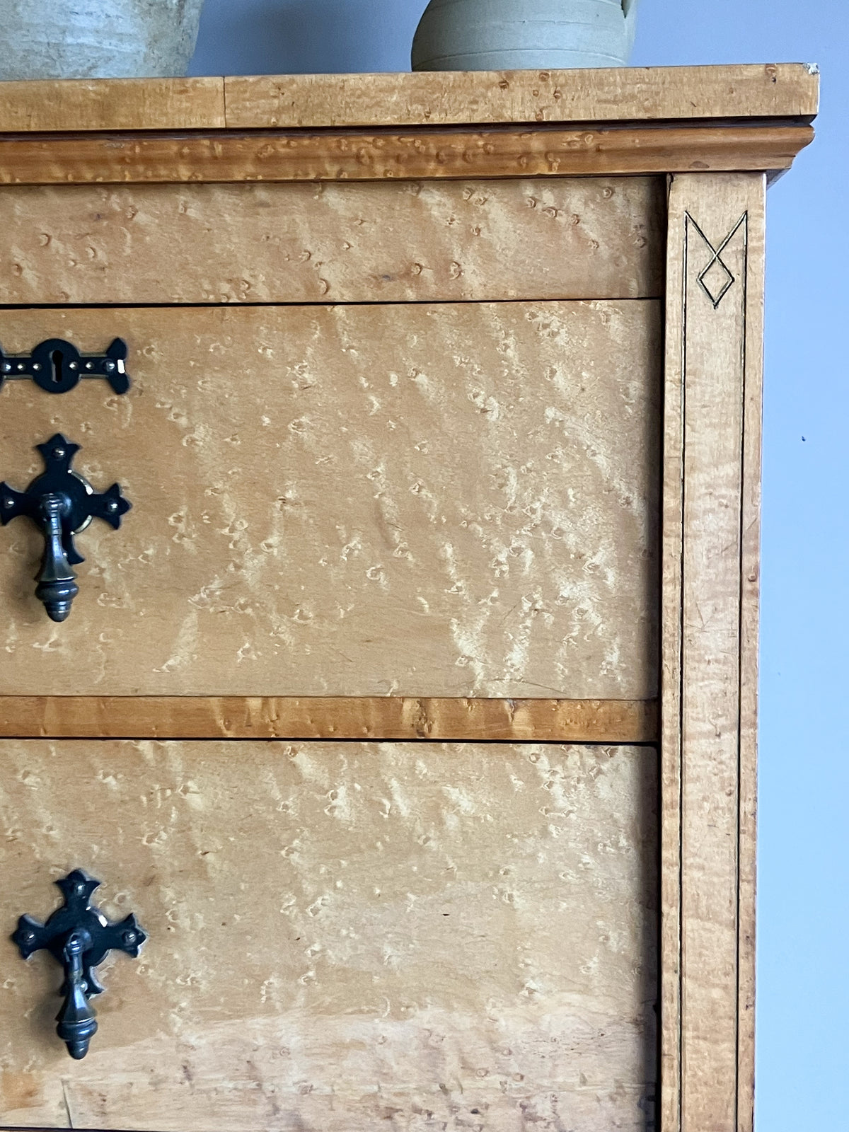 A Late 19th Century Birds Eye Maple Chest of Drawers