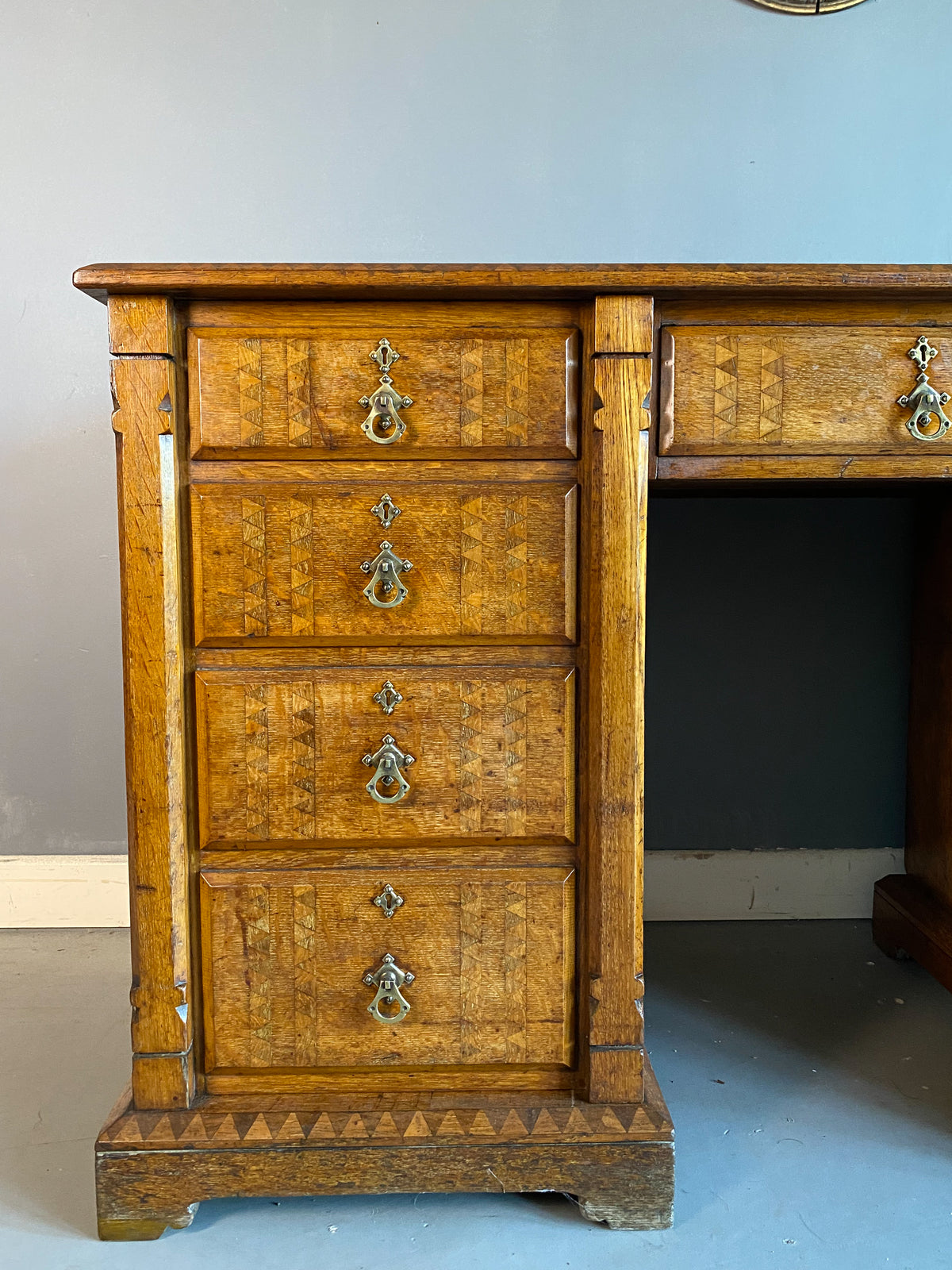 Oak Kneehole Desk by Bell & Coupland