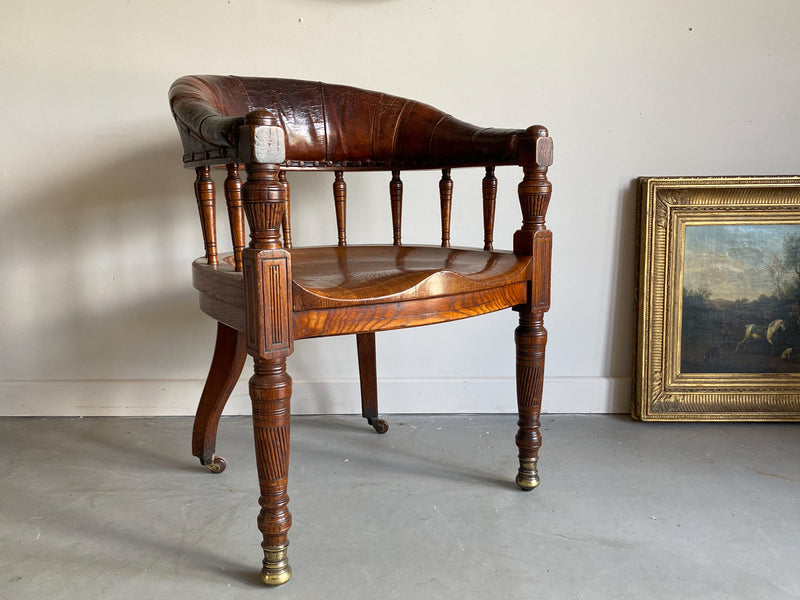 Late 19th Century Oak Desk Chair