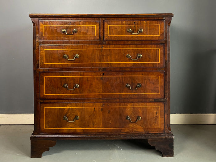 George III Walnut Inlaid Chest of Drawers