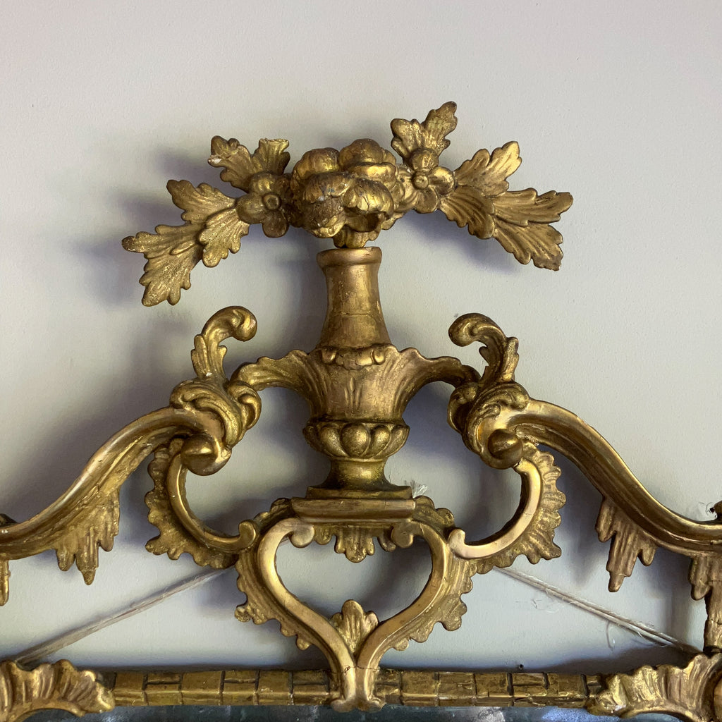 A George III Chippendale Period Giltwood Mirror