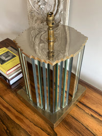 A Large 20th Century Mirrored Lamp